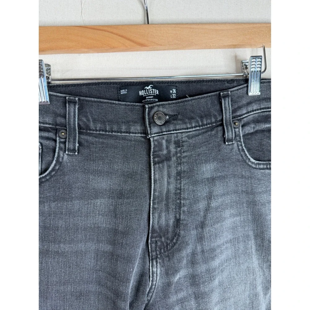 Hollister Men's Skinny Jeans size 36X32 Black
